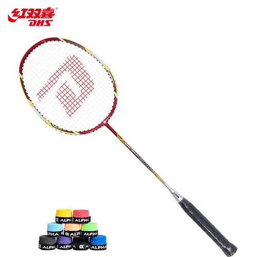 原价 89 现价 76 红双喜dhs羽毛球拍单拍碳素比赛羽拍eg601 已穿线赠手胶